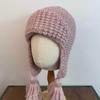 Korean Ins Style Cute Tassel Braid Thick Knit Hat Ear Protection Autumn Winter For Women