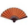 8/10 Inch Men's Silk Folding Fan with Red Bone - Red, Yellow, White & Black Options