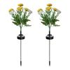 1 Pair Outdoor Solar Lights LED Flower Lamps Automatic On/Off IP44 Waterproof Easy to Install Wireless Garden Solar Lights