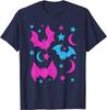 Colorful Bats Cute Animal Lover Halloween Women Girls Kids Gift Idea Bat T-Shirt Casual Cotton Daily Four Seasons Tees T Shirt