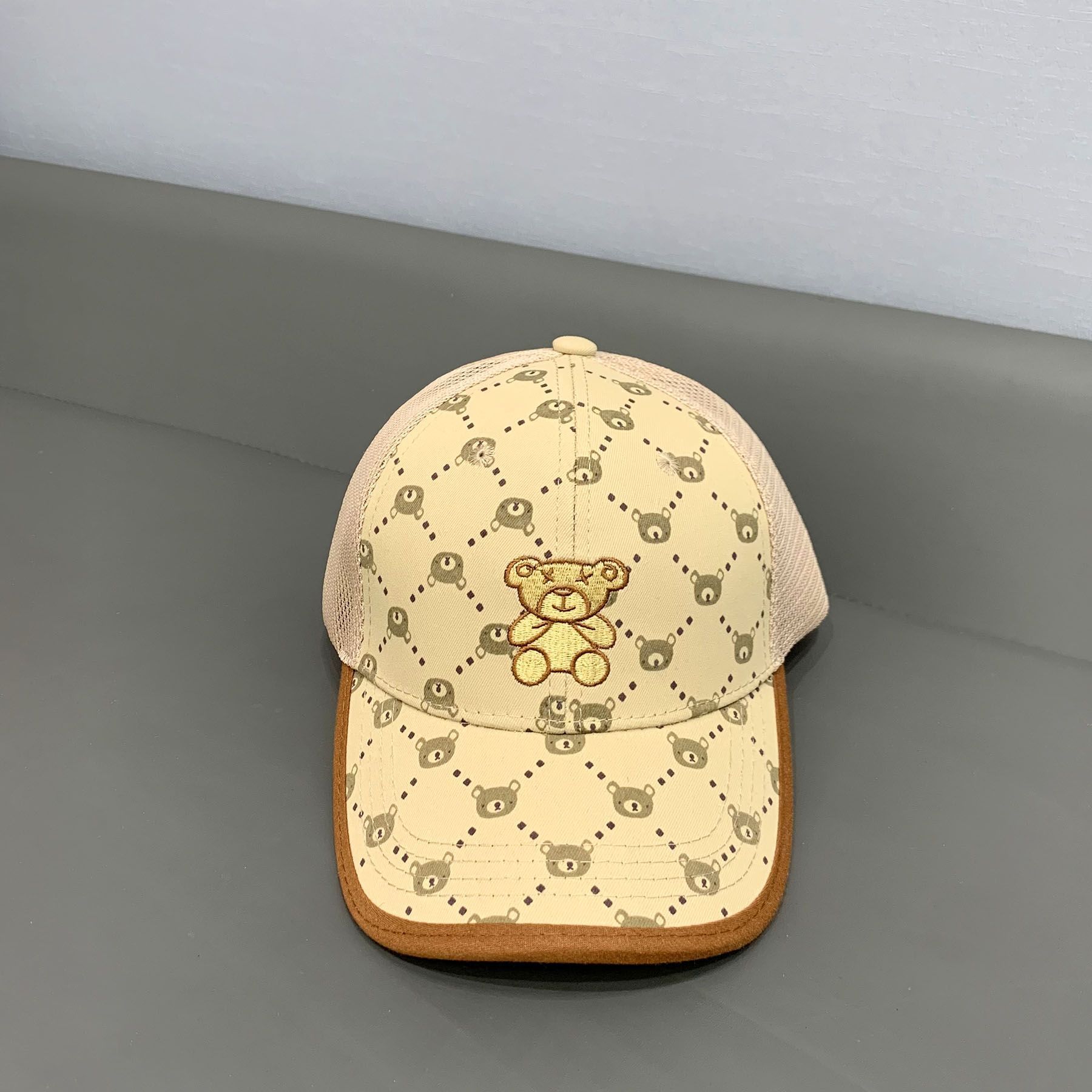 Weiß Khaki Neue Mode Baby Cartoon Hut Kinder Baumwoll Baseballkappe Säugling Kleinkind Verstellbare Snapback Mütze Für Kinder 48-54cm beige
