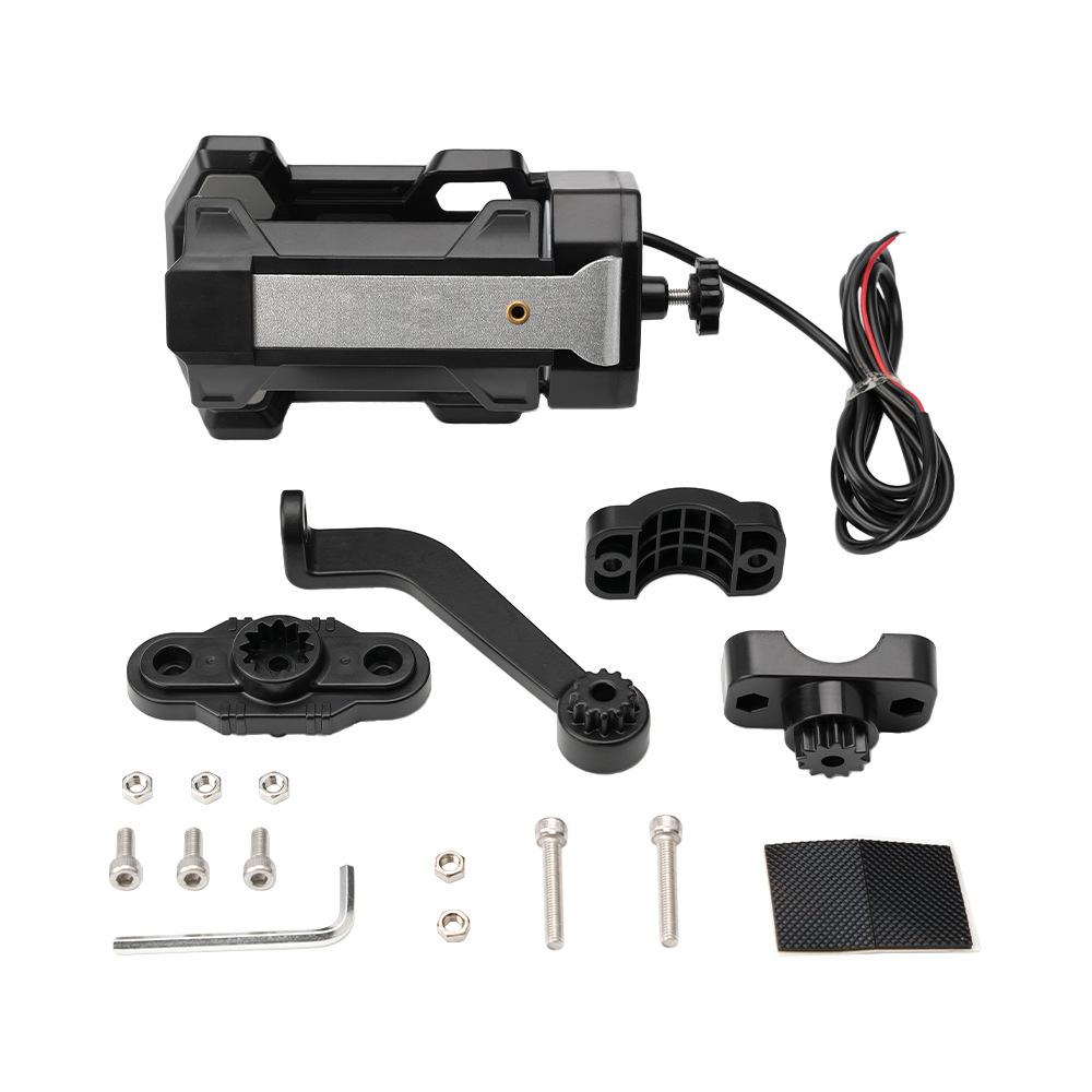 

Adjustable Motorcycle Scooter Handlebar Mount Cup Holder with USB Charging LED Colorful Light For Yamaha Kawasaki Honda BMW ktm чёрный