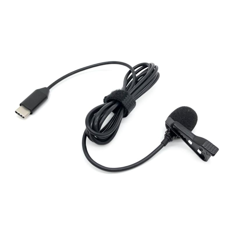Lavalier Lapel Microphone Clip-on Omnidirectional Condenser Lavalier Mic for One Action Camera