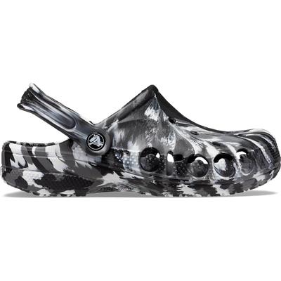 Crocs Unisex Baya Marble Clog 25cm Sandalen, Schwarz/Weiß,