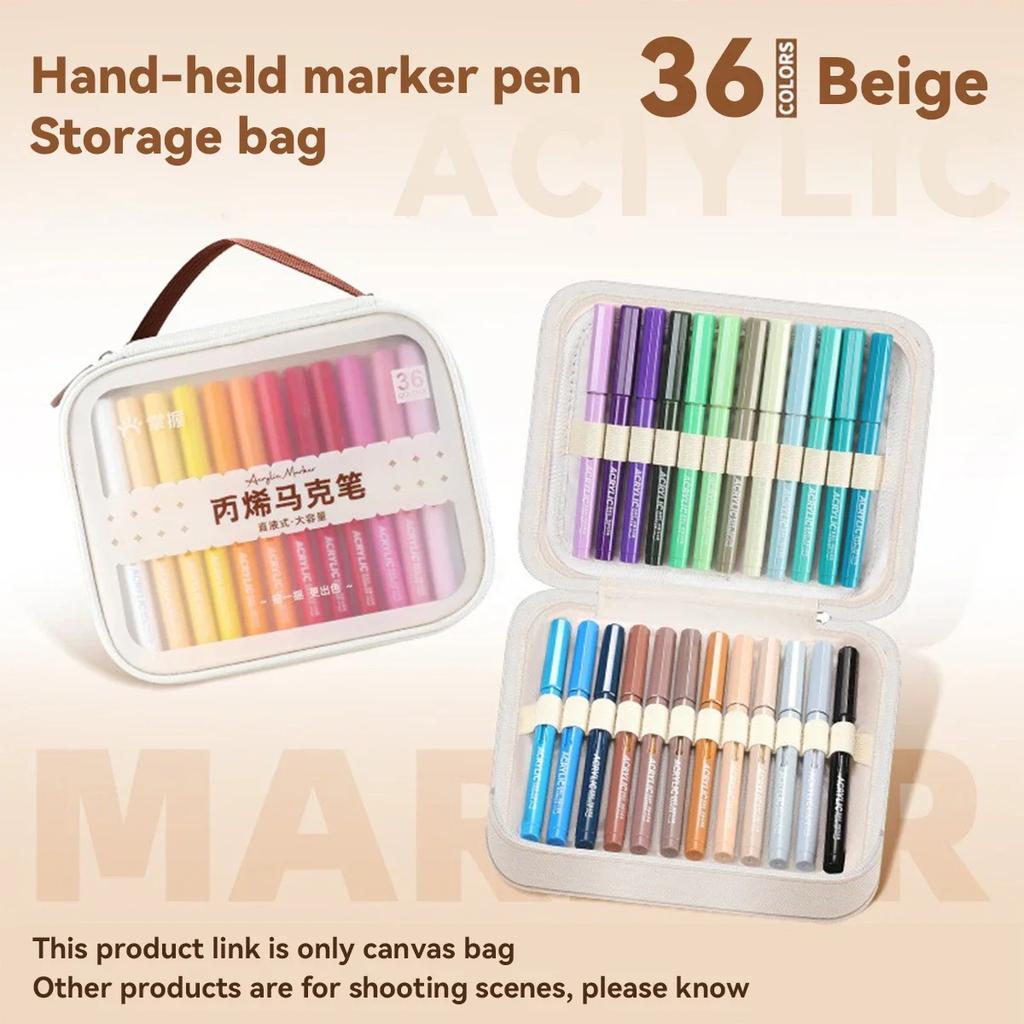 36-84 Löcher Marker Leinwand Aufbewahrungsbox Wasserdichter Organizer Acryl Pinselrolle für Studenten Künstler Kunstbedarf Aufbewahrungstasche