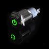 16mm 12V Car Silver Aluminum LED Power Push Button Switch Latching Valve