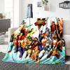 Street Game Characters Flannel Blanket, Soft Polyester, Modern Design, All-Season for Camping, Travel, Gifts for Holidays or Birthdays