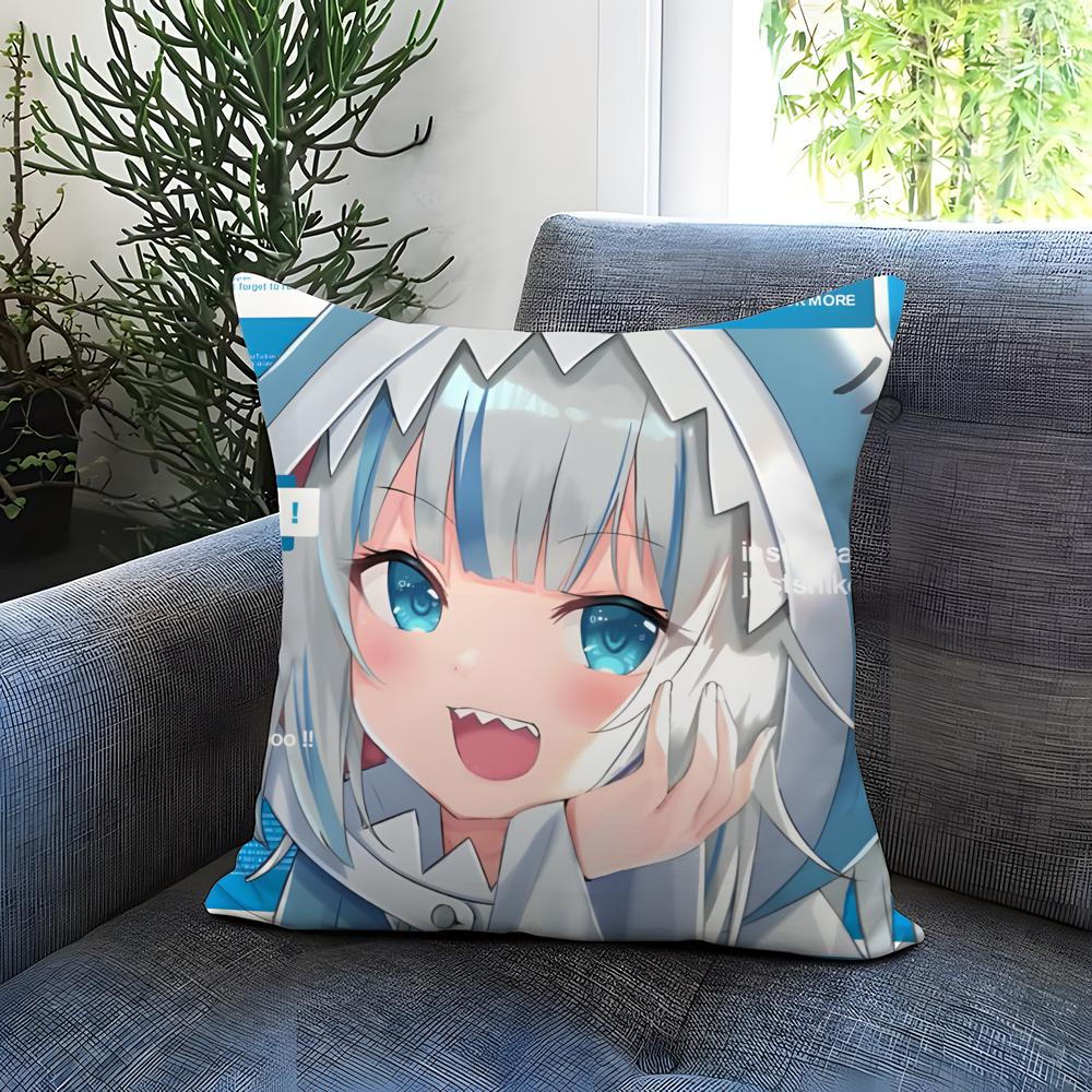 Gawr Gura H-Hololive EN Kissenbezug Bequem Wendbar Kissenbezug Ideal für Auto Sofa Schlafzimmer & Mehr