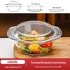 Heat-Resistant Glass Bowl with Lid for Microwave Cooking: Ideal for Rice, Baking, Soups, Instant Noodles, and More.