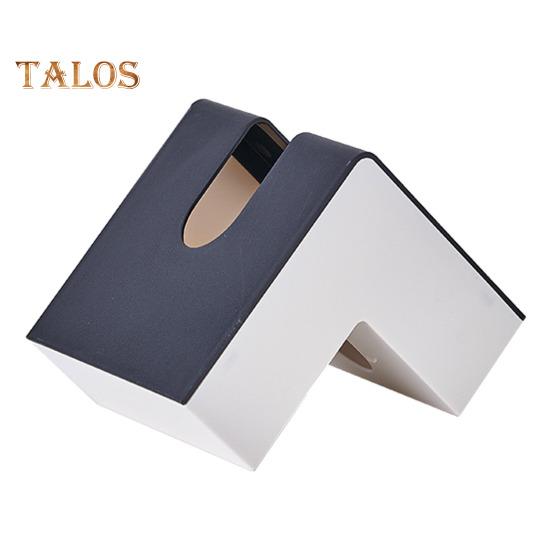 

Современный держатель для салфеток для лица, двухсторонний, удобный в использовании, коробка-диспенсер для салфеток, украшение для рабочего стола черный белый