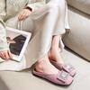Fashion Rhinestone Square Toe Flat Women's Slippers and Ladies Sandals New Fashion Slides On Sale Chic Elegant Low Price Shoes Promotion