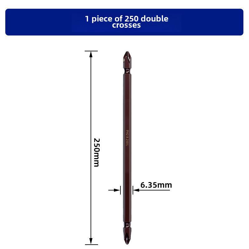 Electric Dual-Head Screwdriver: High-Hardness, Strong Magnetic, Anti-Slip, Super Hard Industrial Drill
