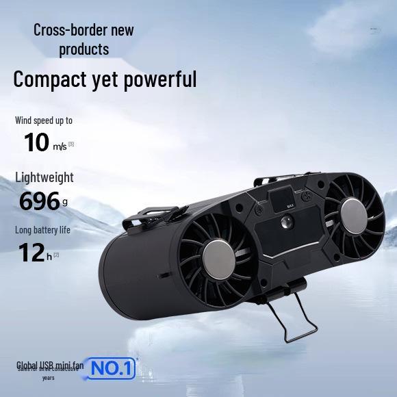 F32 Wearable Cooling Fan with Semiconductor Technology, 20,000 mAh Power.