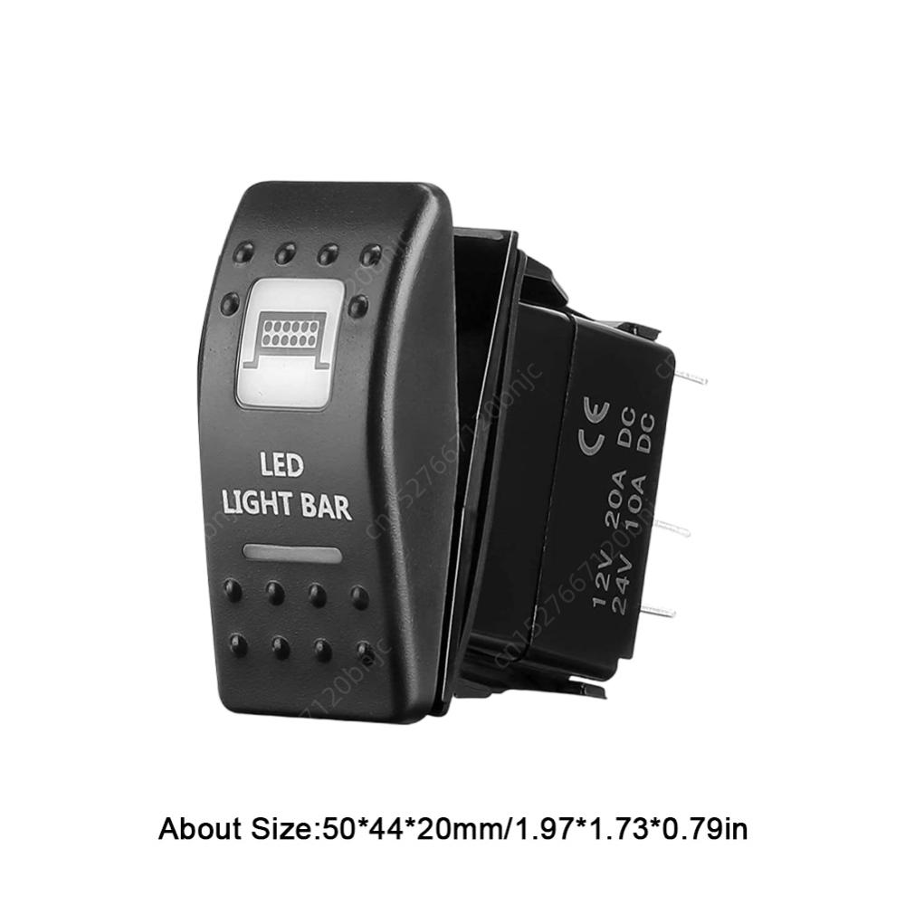 LED Light Bar Wippschalter 12V 24V Wasserdicht Dual LED Ein/Aus-Schalter Marine Druckknopf LED Lampenknöpfe für Boot LKW Anhänger