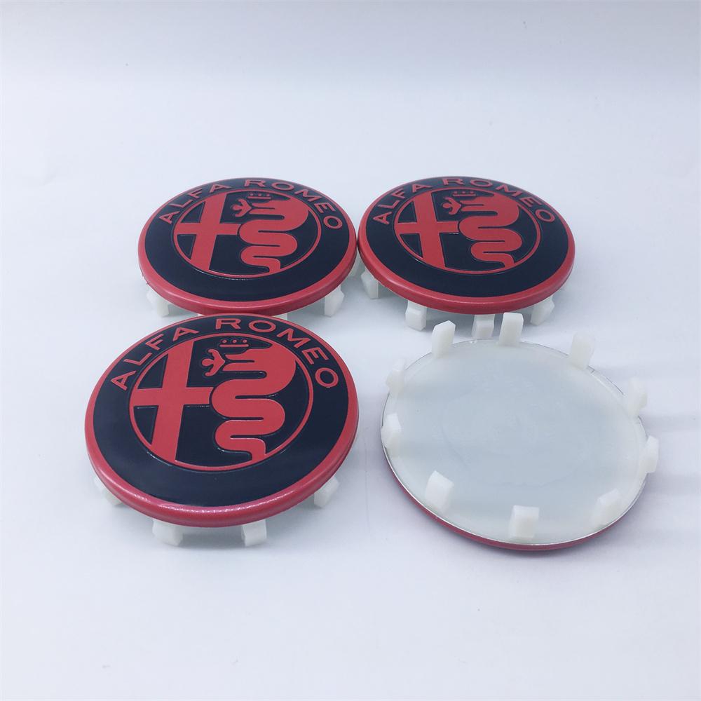 40pcs 60MM 10pin For Alfa Romeo 156 159 147 Giulia Giulietta MITO Stelvio GT Car Emblem Wheel Center Covers Hub Cap Stickers