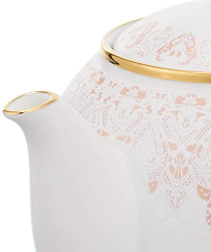 NARUMI Teapot, Aurora Pink, 330cc, with Tea Strainer, 52251-4515