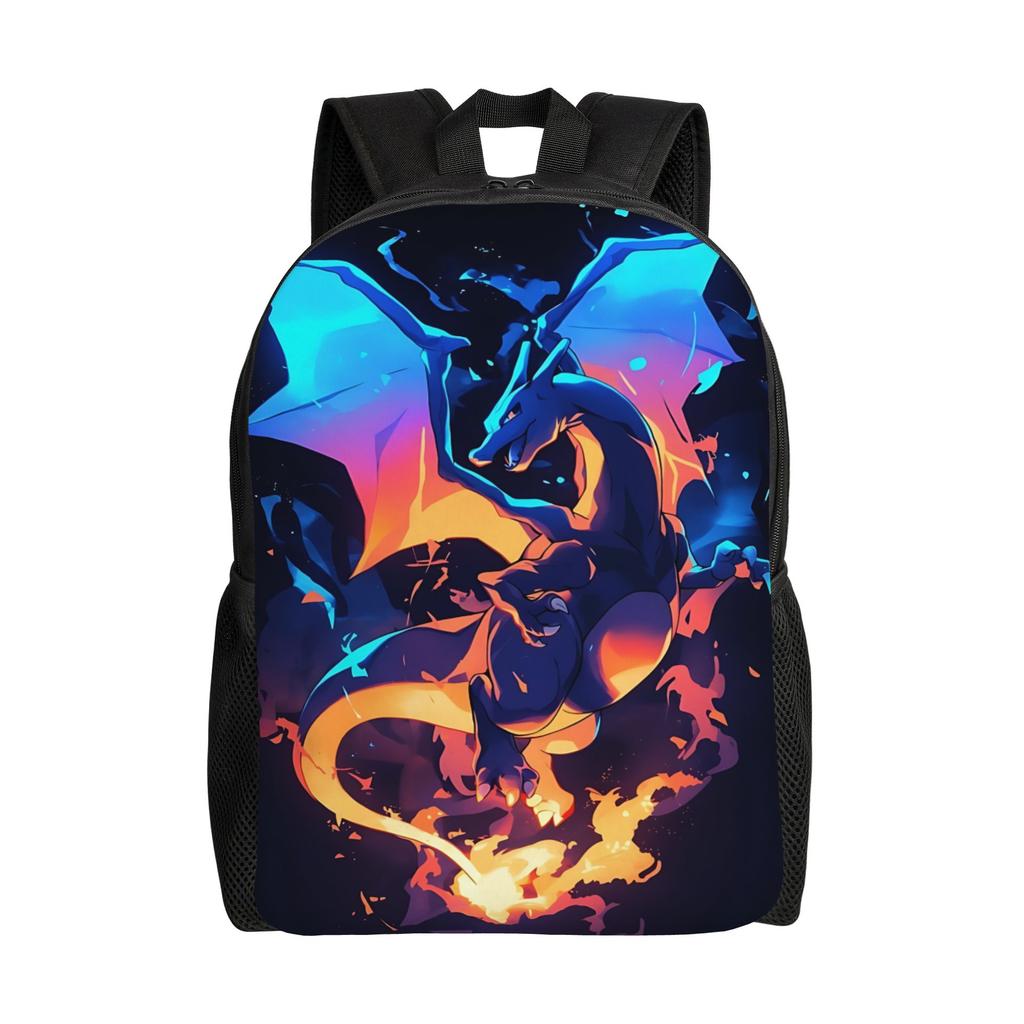 Fashion Backpacks Pokemon Backpack Daypack Charizard Mochila Outdoor Sturdy Shoulder Rucksack