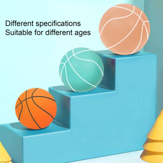 Geräuschloser Basketball Hoher Rückprall Geräuscharm Indoor Kinder Dribbling Training Unbeschichteter Schaumstoff hoher Dichte Kleinkinder Übung Sport Hüpfball