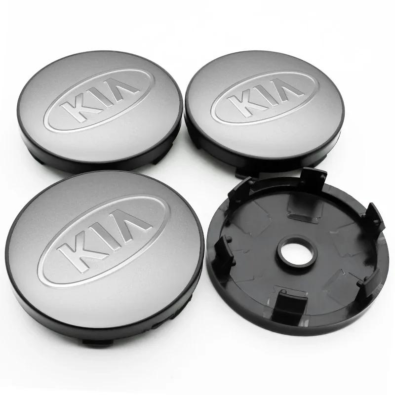 4 Stück 60mm Auto Radnabenabdeckungen Felgenabdeckung Plakette Emblem Aufkleber Zubehör für KIA Rio Ceed Sportage Cerato Sorento K3 K5