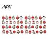 Decorative Gingerbread Elk Ornaments 24/48Pcs Christmas Wooden Hanging Ornaments, Gnome Ball Porch Eave Decorations Tags, Xmas Tree for Home