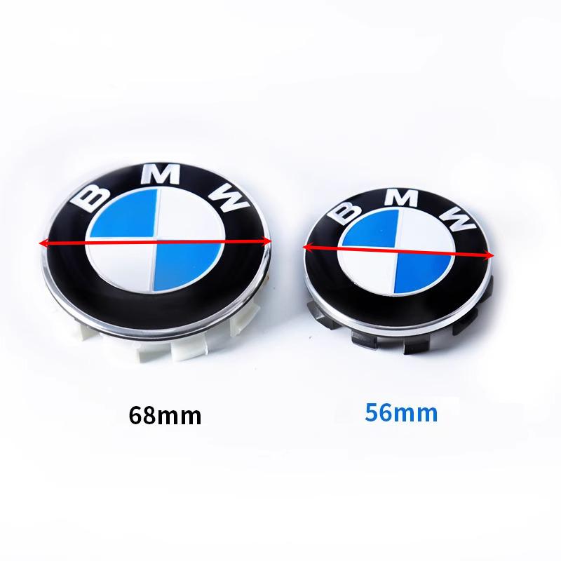 DSJW3 4pcs For BMW 50th E90 E60 F10 F20 G20 G30 E53 E85 E70 56mm 68mm Blue White Car Hub Cap Wheel Center Cap Emblem Badge Accessories