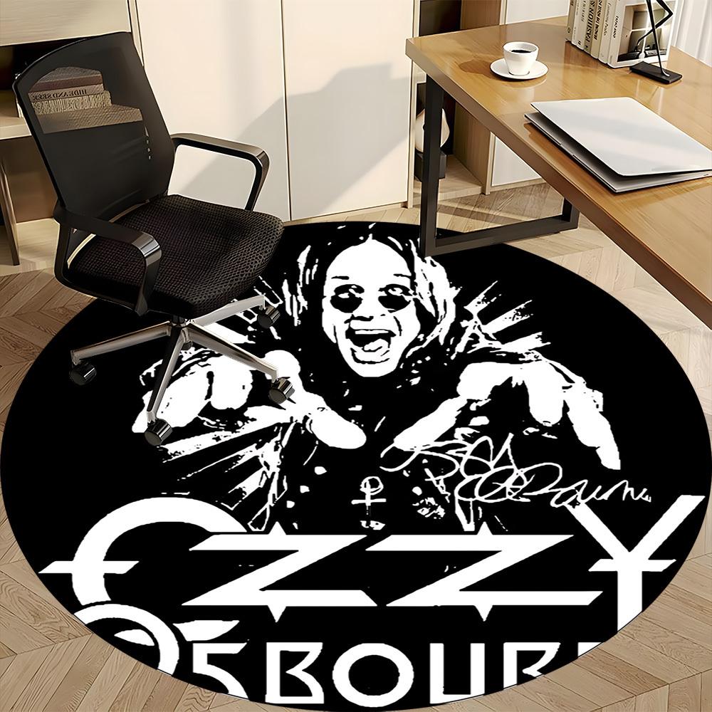1PC Ozzy Osbourne Office Round Area Rug, Indoor Mat Suitable For Office, Under Office Chairs Bedroom Living Room Home Decor, Room Deco110