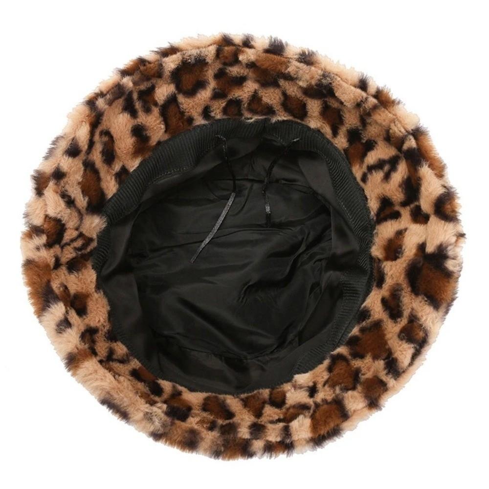 Thicken Women Plush Bucket Hat Korean Style Fluffy Fisherman Caps Winter Warm Hat  Outdoor