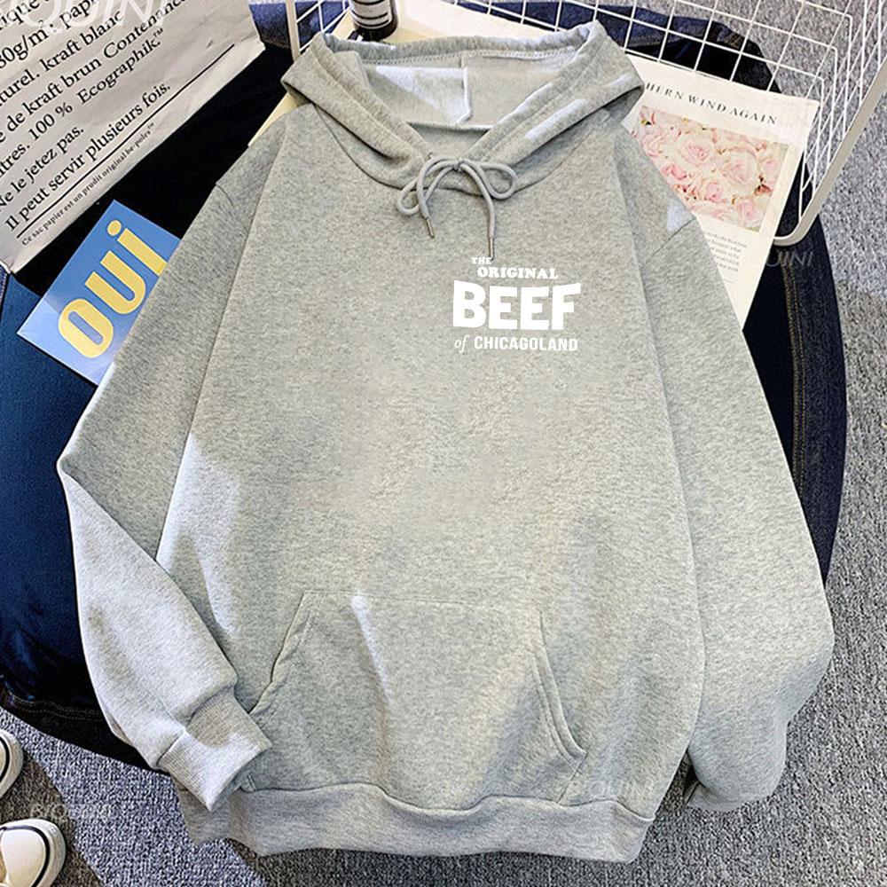 The Bear TV Series Graphic Hoodies The Original Beef of Chicagoland Letter Printing Sweatshirts Long Sleeve Winter Pullovers