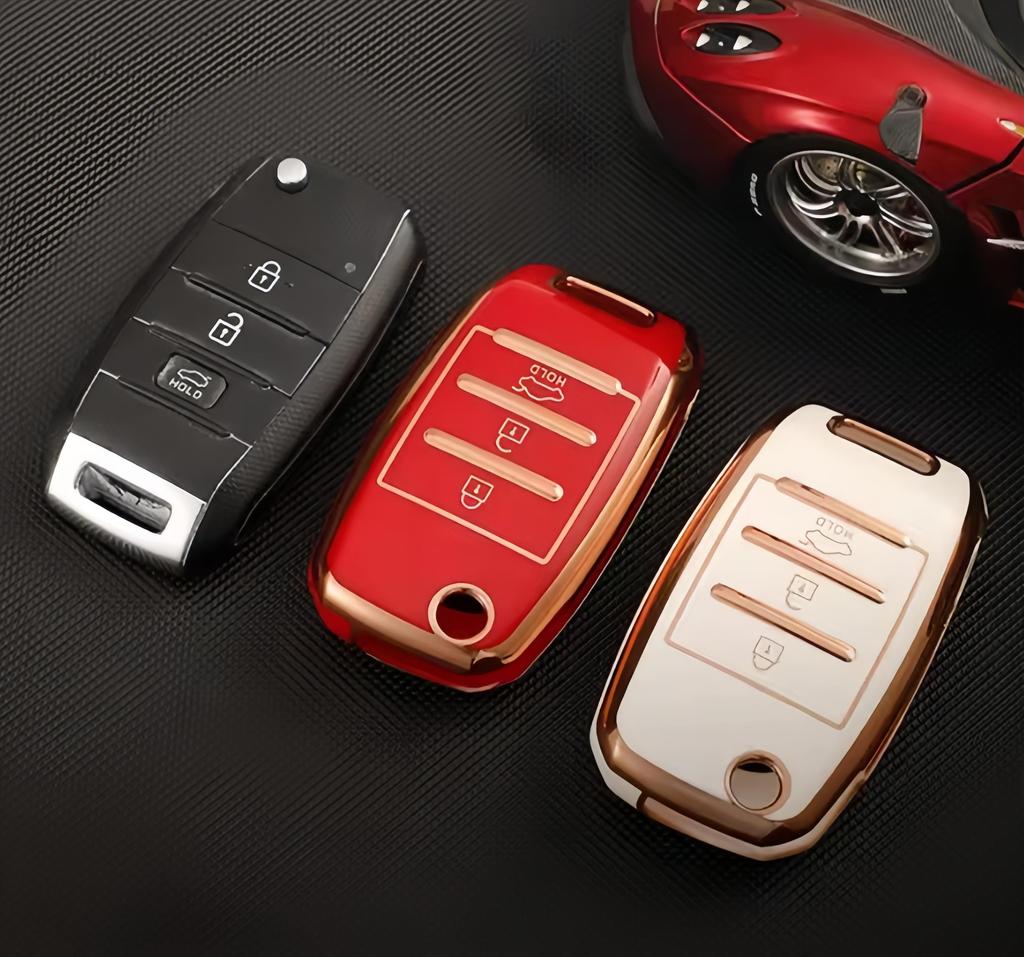 New TPU Folding Key Case Cover Holder For Kia Rio 3 K2 Ceed Cerato K3 Sportage 4 Picanto K5 Optima Sorento Forte Stinger 2017 2018