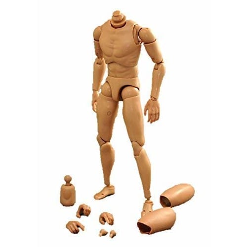 Tbmodel 1/6 scale male figure body set with two types of head connectors