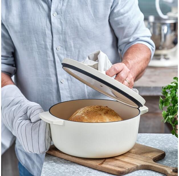 Cast Iron Frying Pan KitchenAid Round 26 Cm Cream (CC006059-001)