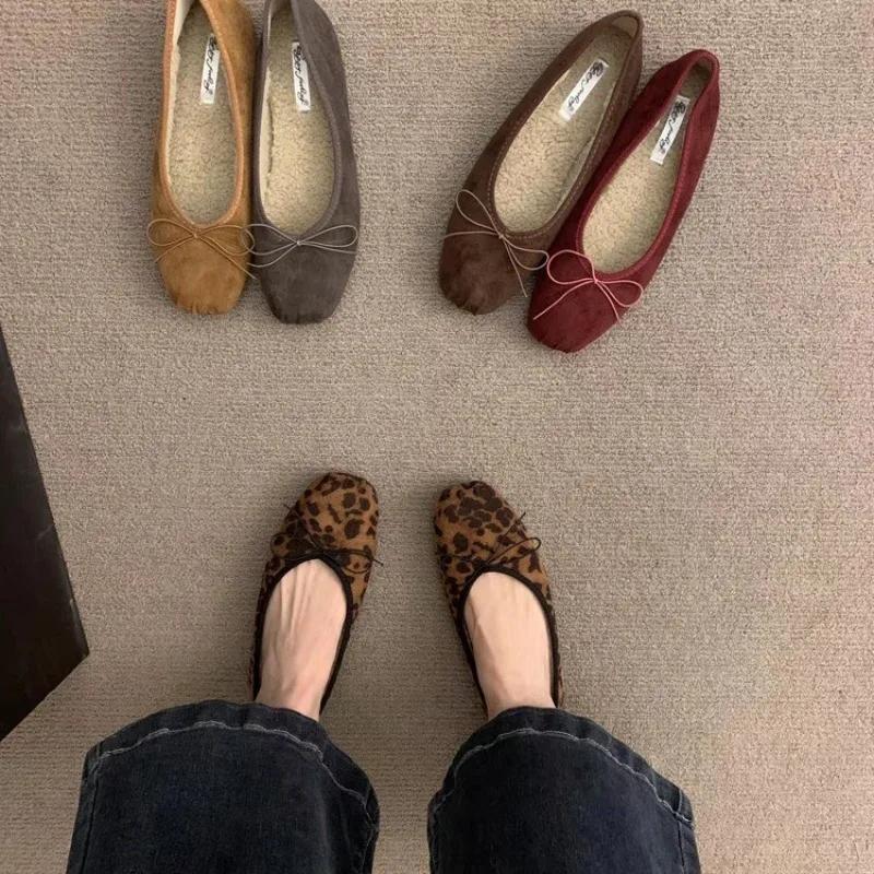 Bailamos Designe Velvetr Women Flats Shoes Fashion Shallow Slip On Ladies Ballet Flats Women's Comfort Dress Shoes Mujer