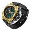 Sanda Men's Tactical Waterproof Multifunctional Digital Watch with Large Dial and Night Glow.