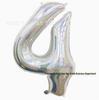 40-inch Aluminum Foil Laser Number Balloons for Birthday and Wedding Decorations
