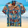 Hawaiian Short Sleeve Shirts For Men Summer Anime Style Graphic Print Cartoon Floral Oversized Original Harajuku Luxury Goth New
