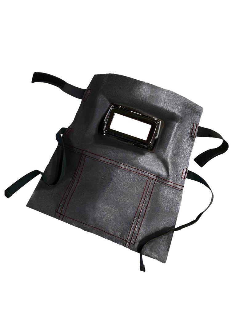 Red Gear Welding Combination Made in Japan with Black Headgear, Drawstring, (Gunmetallic Frame)