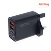 1Pcs Eu Us Uk Plug Travel 4 Port 120W Usb C Fast Charger Station Pd Qc3.0 Wall Adapter For Phone