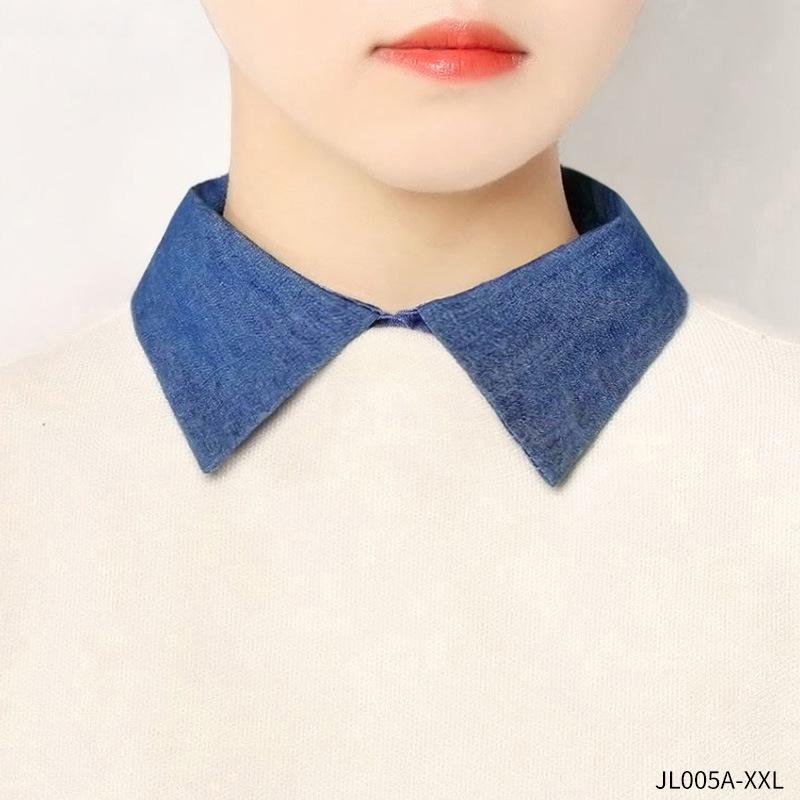 Children's Versatile Denim Dickey Faux Collar for Sweaters and Ladies - Multifunctional Pointed Collar Decoration