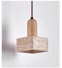 Yellow Travertine Wabi-Sabi Ceiling Light for Entryway or Balcony