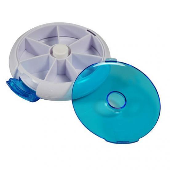 7 Days Round Medicine Pill Vitamin Box Case Storage Dispenser Holder Organizer