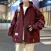Men's Spring and Autumn New Loose Heavy Fatty Plus Fatty Plus Hooded Casual Jacket