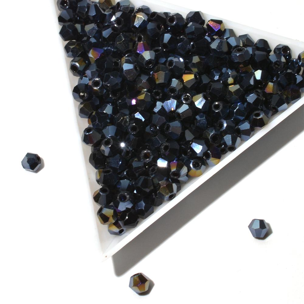 

4 мм AB цветное покрытие биконусная форма австрийские кристаллы бусины разделители свободные бусины для DIY ювелирных изделий браслет ожерелье изготовление 100pcs/bag