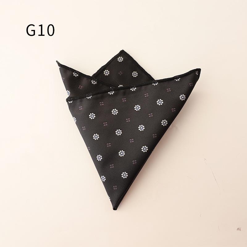 

Retro Dark Blue & Beige Pocket Square - Korean Style Scarf
