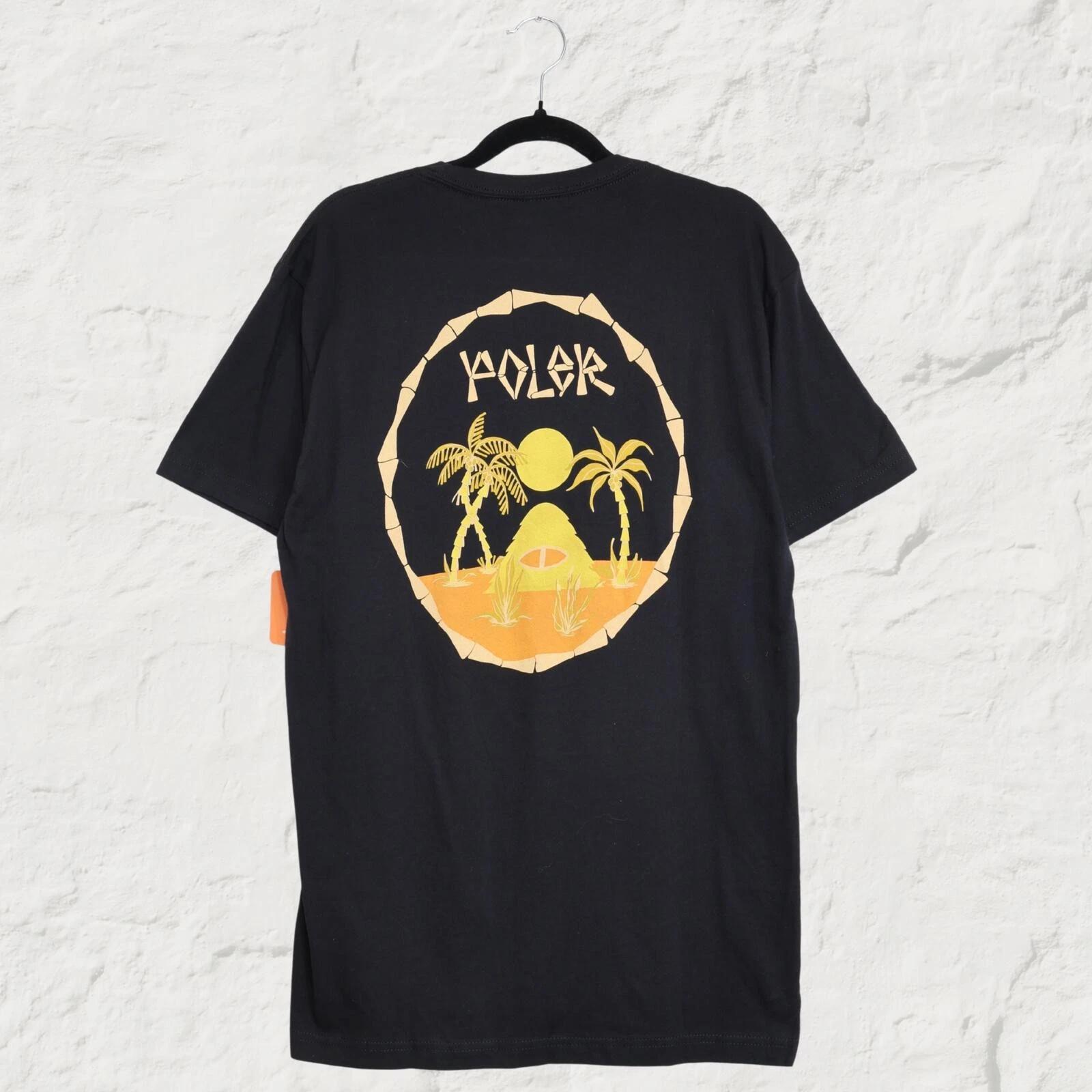 Poler Trader Rick Tee Black Graphic Skate Outdoor T Shirt Size M 2XL