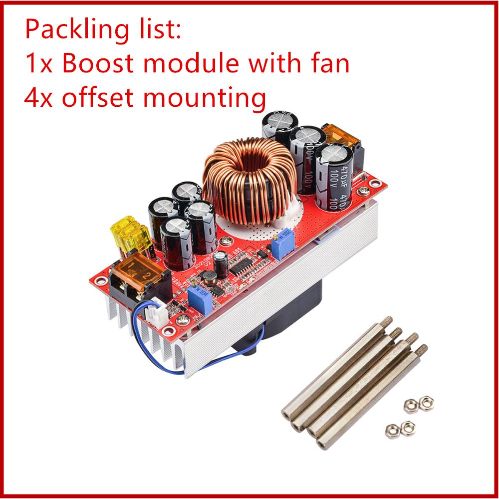 1800W 40A DC-DC Boost Converter Step Up Power Supply Module 12-60V To 13-90V Adjustable Voltage Charger