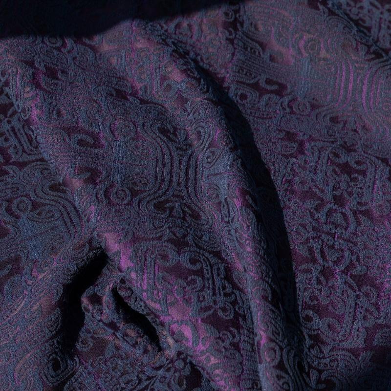 Spring Autumn Jacquard National Style Fabric, Jacquard Oil Silk New Chinese Style Top, Vest Wide Leg Pants Clothing Fabric