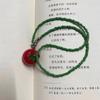 Cute Tomato Collarbone Necklace for Dopamine Sweet Cool Tomato Pendant Choker Multilayer Beaded Necklace Jewelry Gift