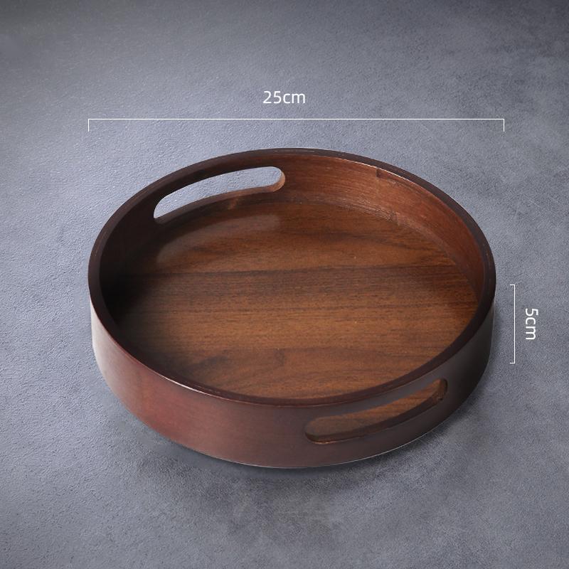 

Tea Tray Tea Set Tea Cup Home Living Room Fruit Dim Sum Round Dry Soak Tray Bamboo Tray Tea Ceremony Water Cup Tray
