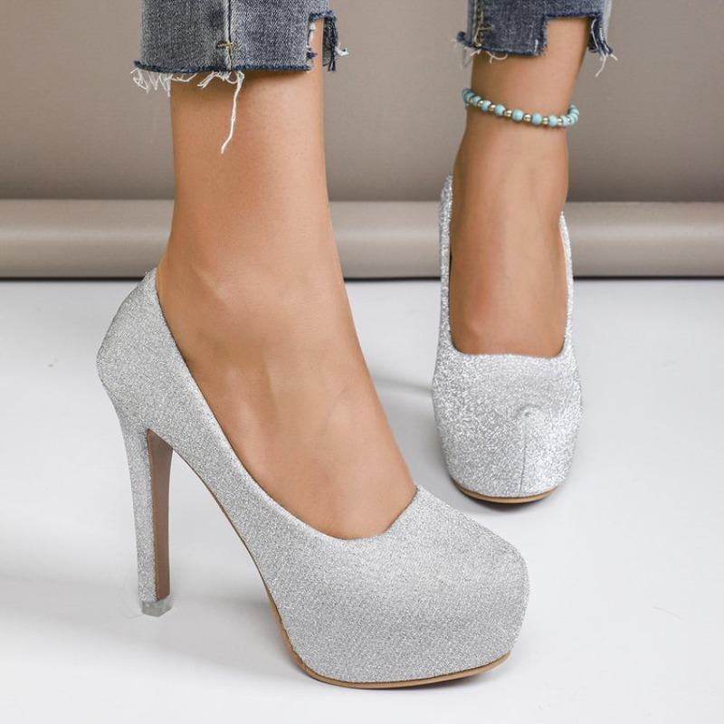 Damen Pumps Stiletto Sexy Hohe Absätze Große Größen Damen 2026 Neu Sommer Plateau Freizeit Pumps Luxus Hochzeitsschuhe