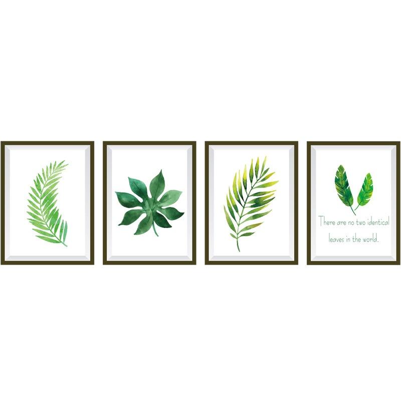 Yeni 4 adet/takım Yeşil Posterler ve Baskılar Duvar Sanatı Resimleri İskandinav Dekoratif Duvar Resimleri Ev Dekorasyonu İçin